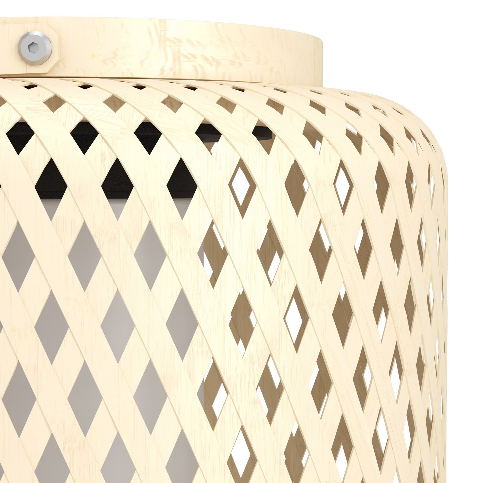 LED-lykt Marliano, lys tre, tre