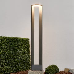Lucande lampione a LED Jeny, 100 cm, antracite, alluminio