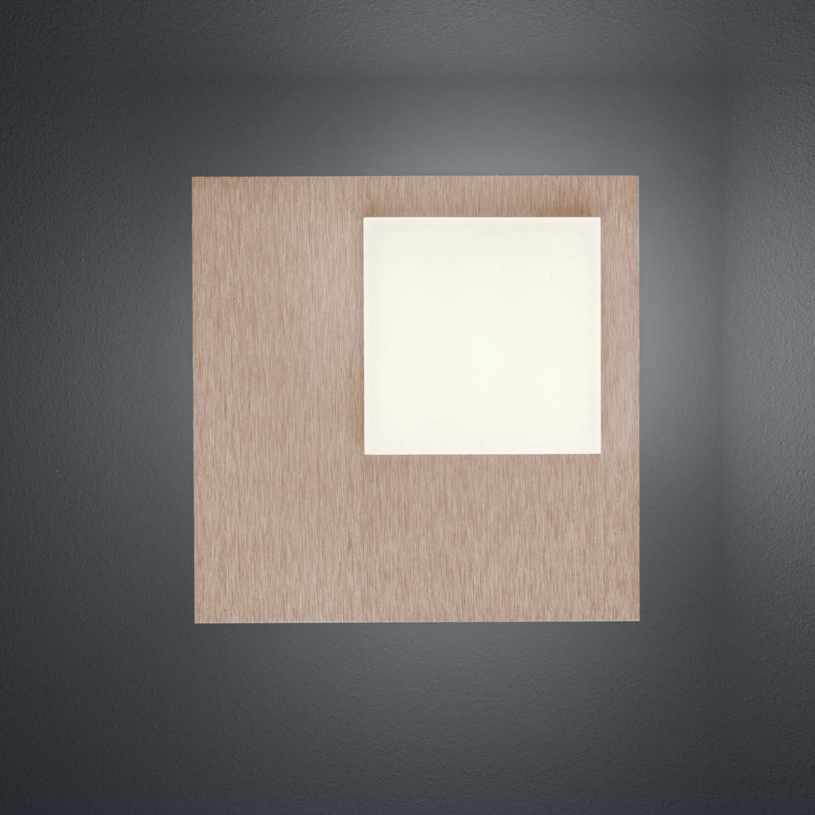 BANKAMP Cube 8W plafonieră LED aur roz - Camera de zi / sufragerie - modern - Metal