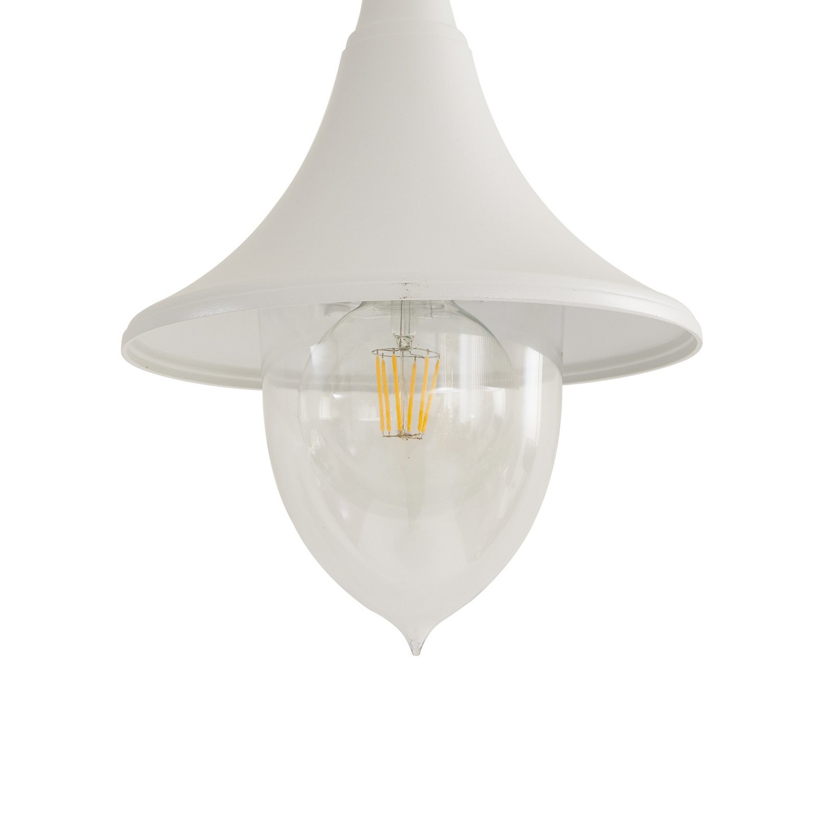 Lindby Madea candeeiro de exterior, branco, 2 lâmpadas, 213 cm, E27, IP44