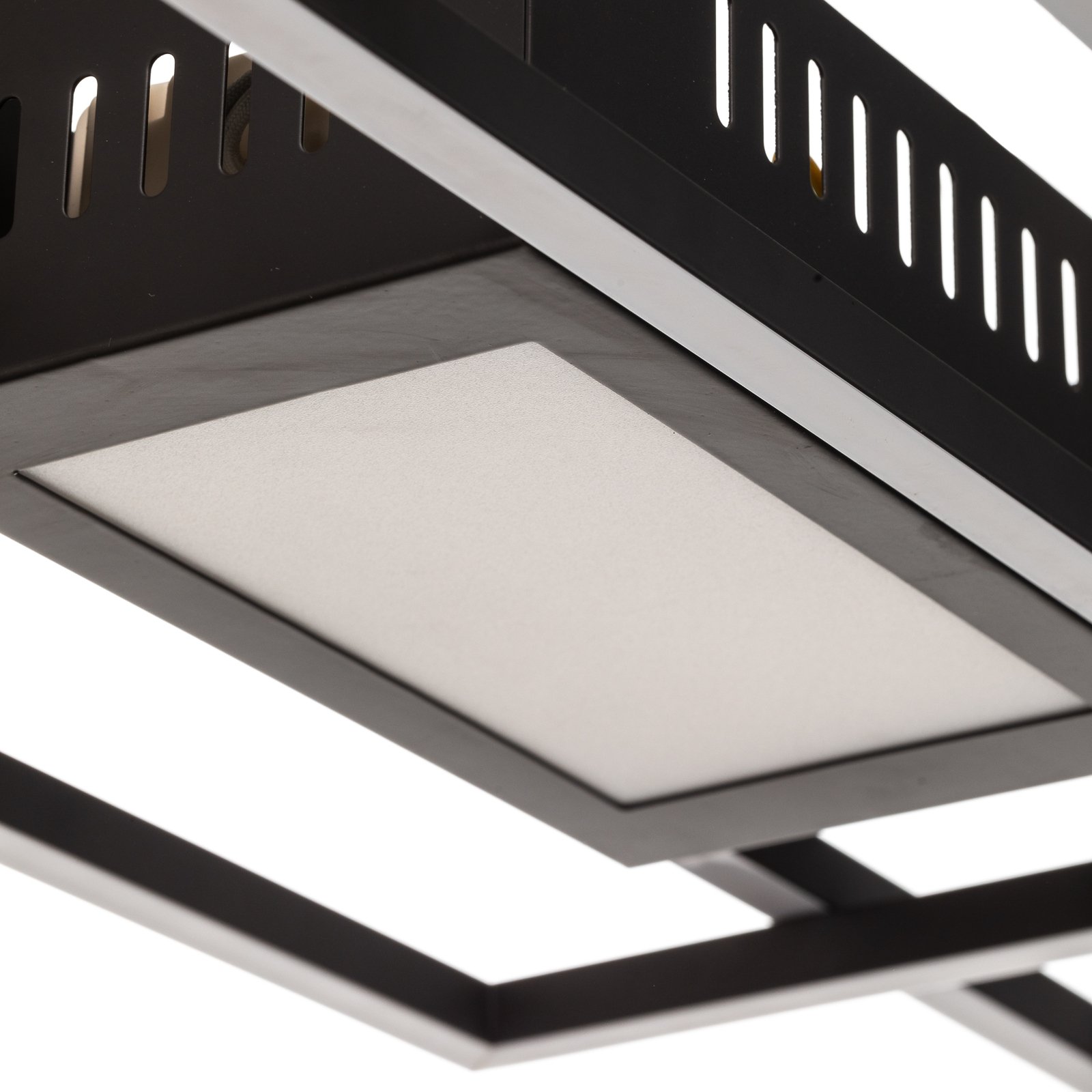 Lindby Ismera LED stropní svítidlo 2 rámy antracit
