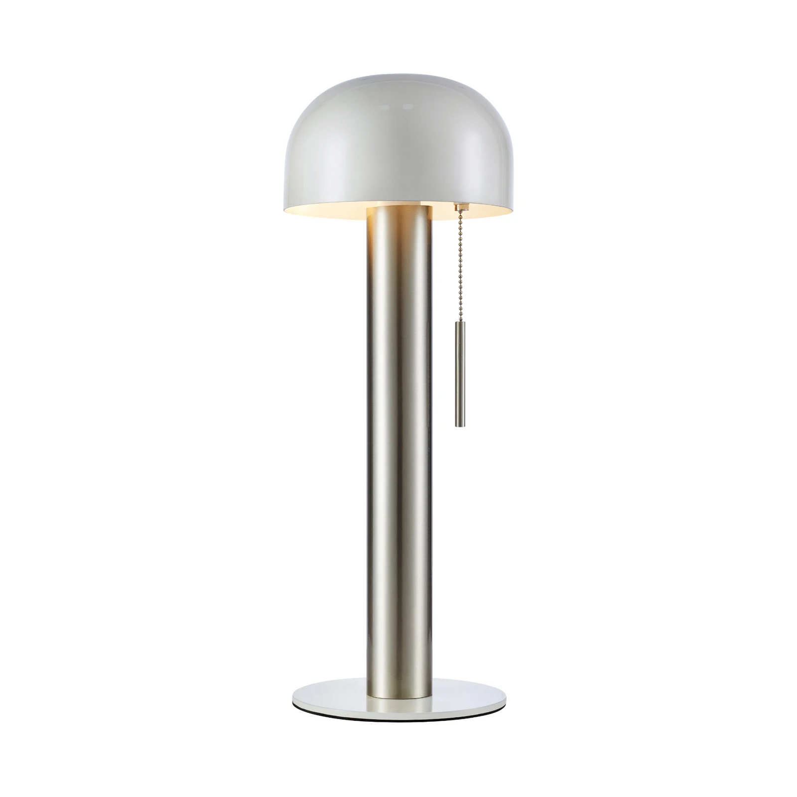 Stolní lampa Costa z kovu, bílá/nikl