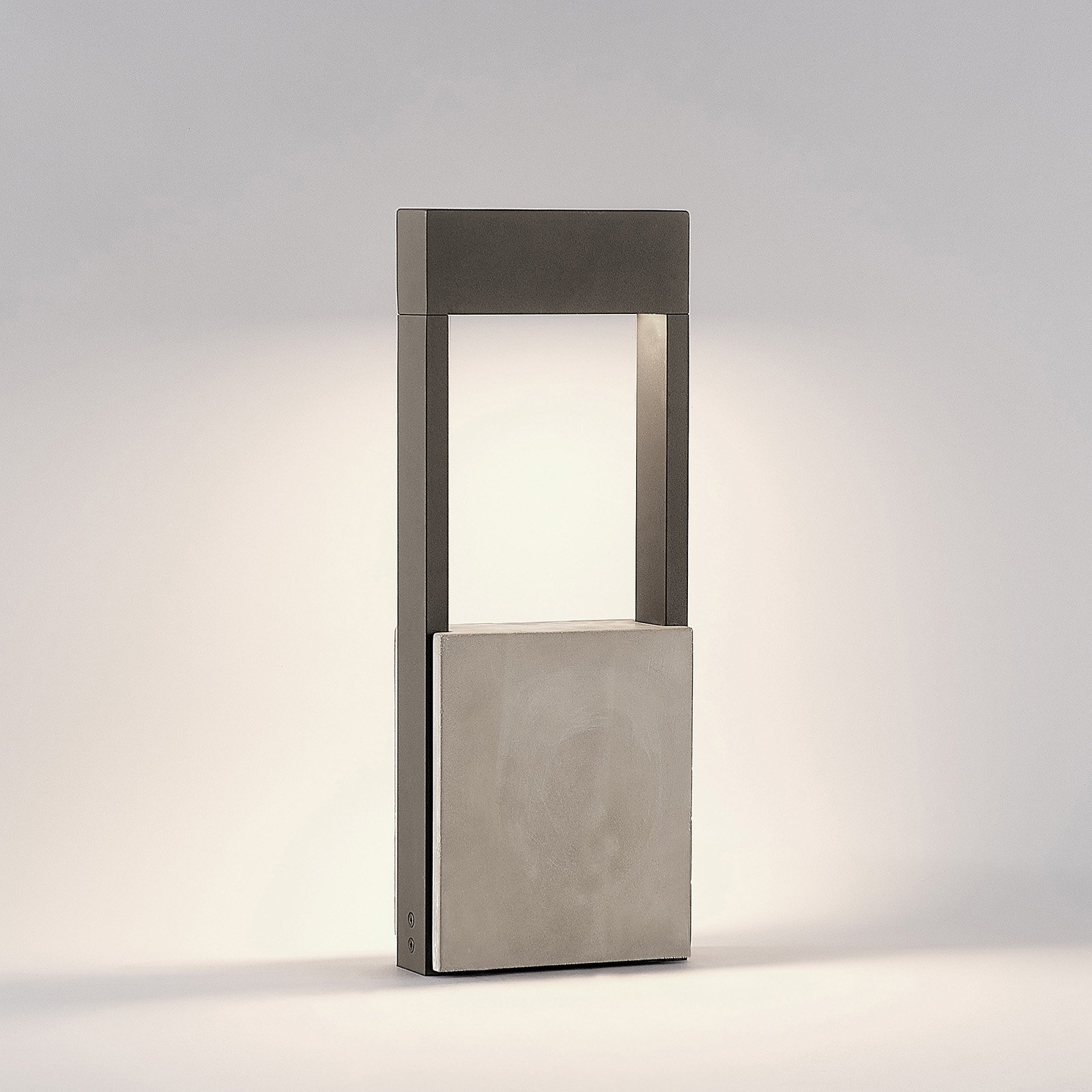 Lucande Tekiro LED sokkellamp, beton, 45 cm