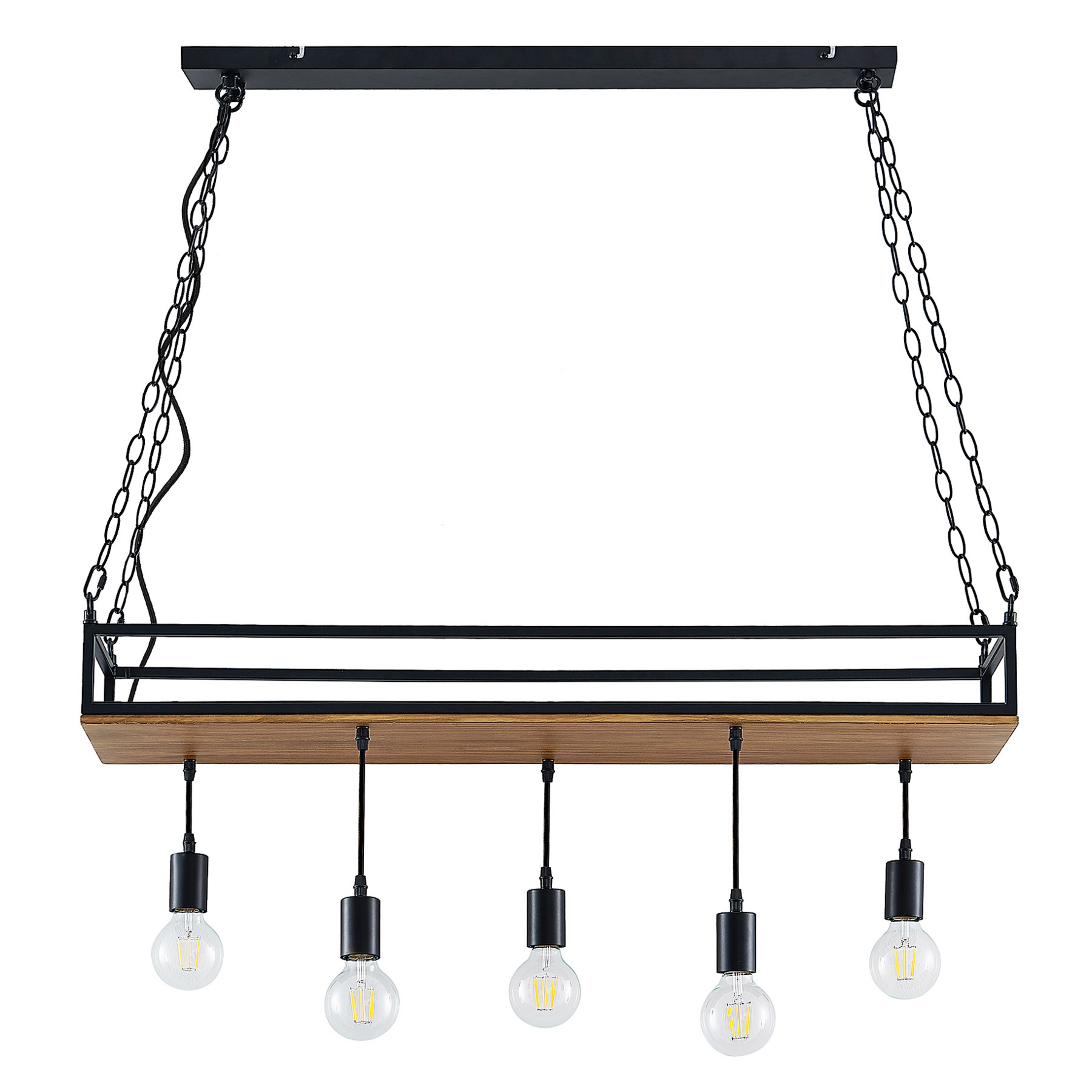 Kirista 5 Riippuvalaisin Wood/Black - Lindby