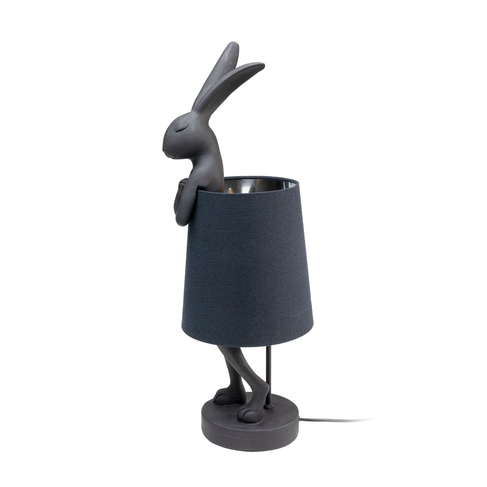 KARE Animal Rabbit de mesa negro/interior plata