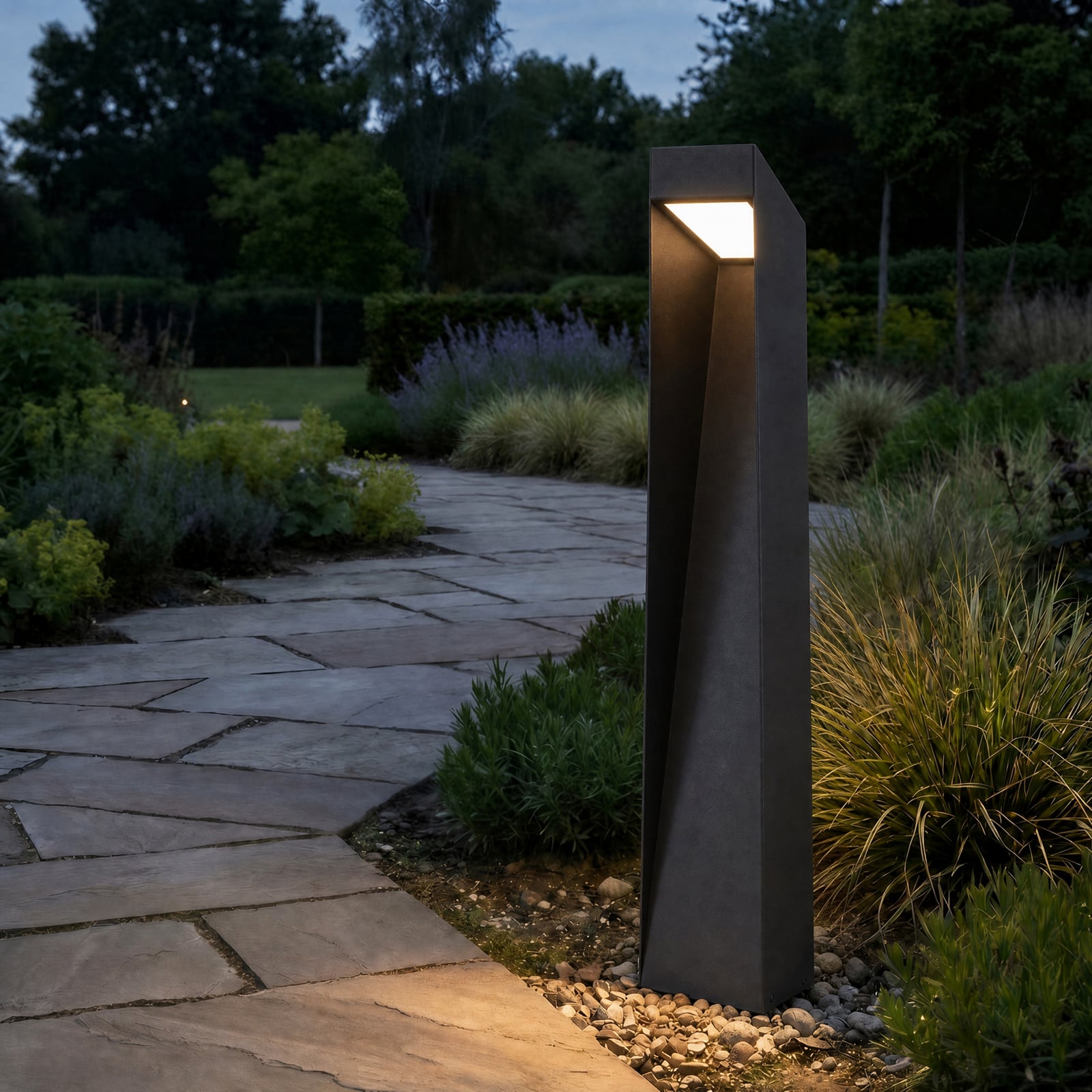 Lucande LED-Wegeleuchte Louran, Höhe 90 cm, schwarz, up/down Lucande LED-Wegeleuchte Louran, Höhe 90 cm, schwarz, up/down