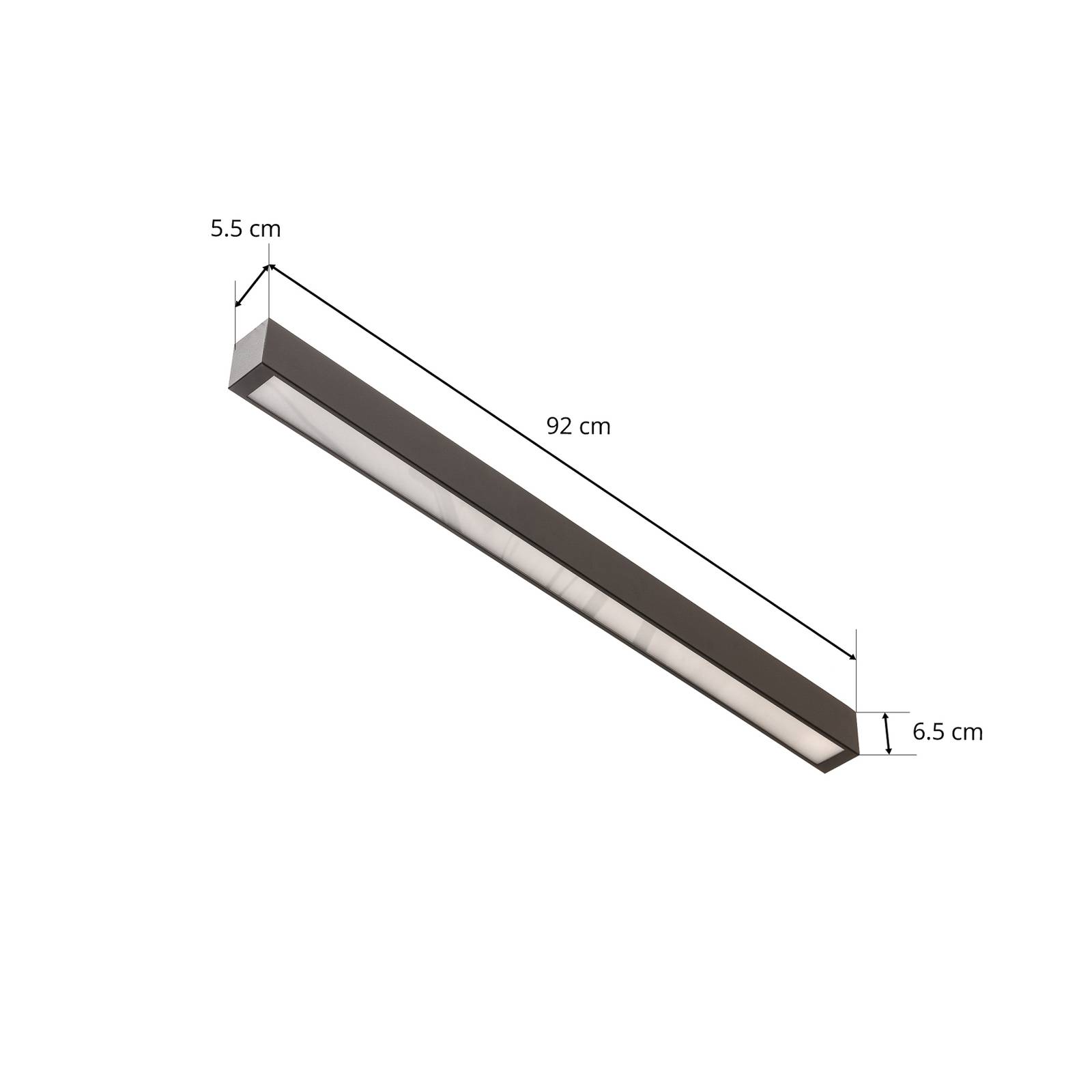 Lampa sufitowa Straight czarna 92 cm