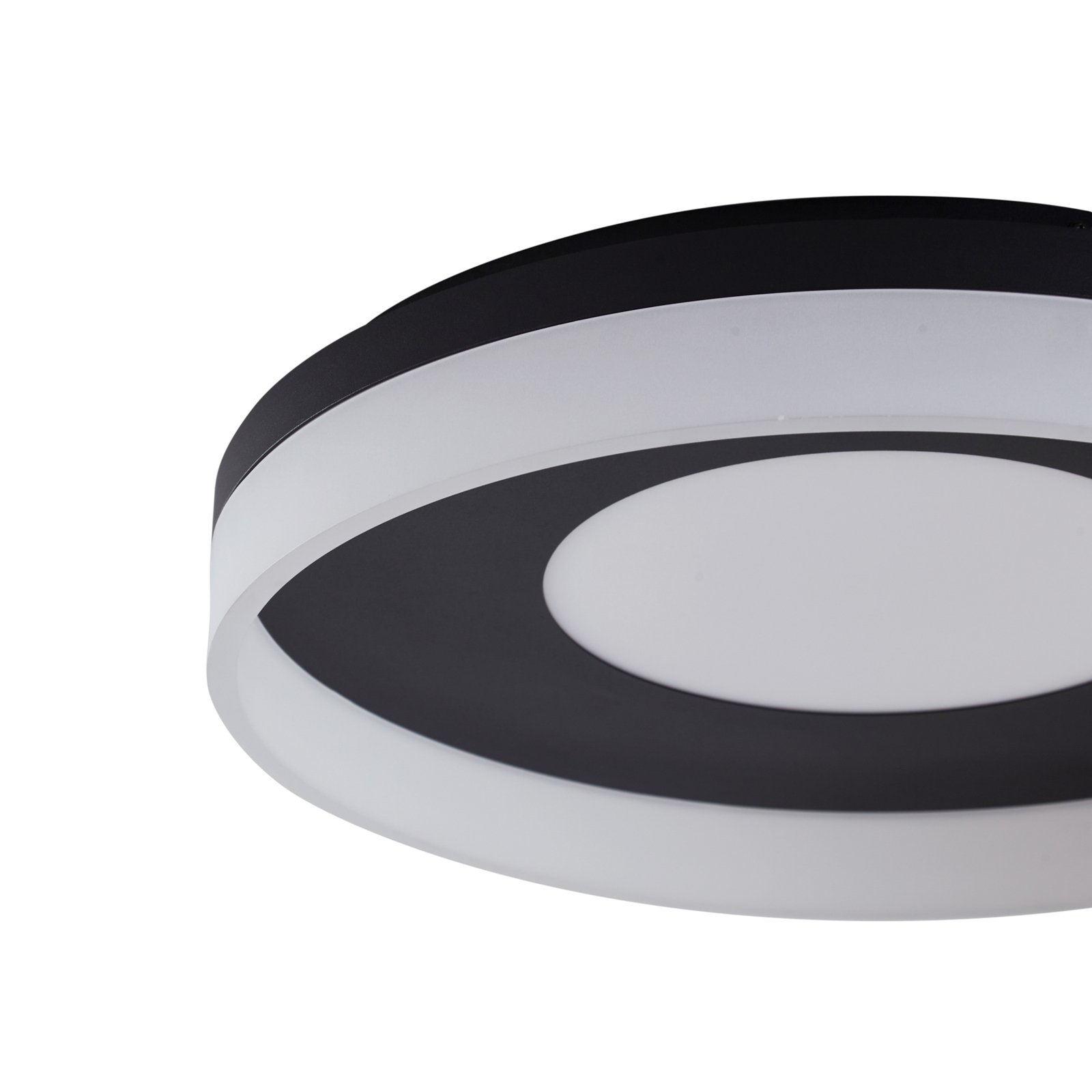 Lucande Smart Plafonnier LED Squillo noir Tuya RGBW CCT