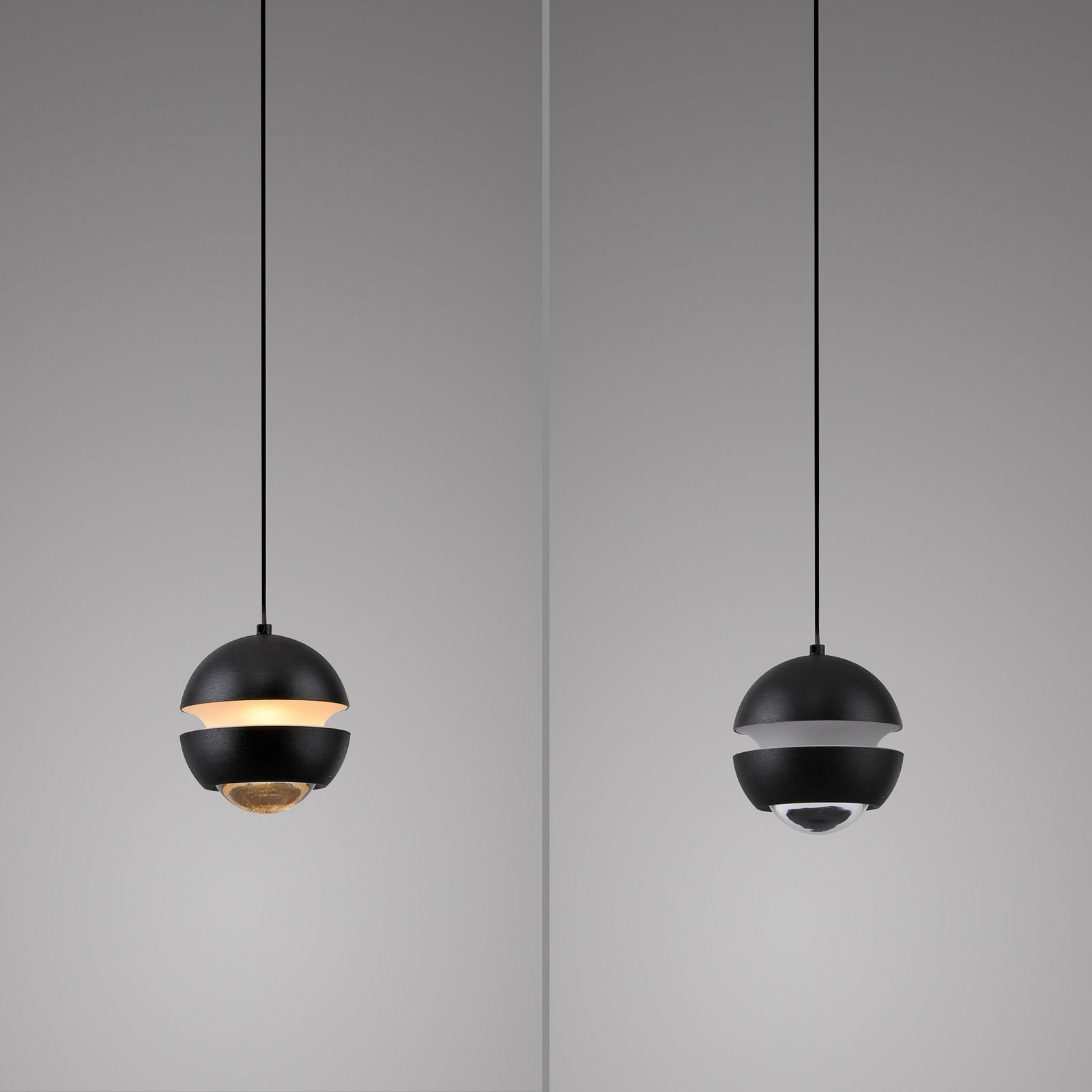 Schöner Wohnen LED piekaramā lampa Lini, melna, 1-fl., 3000K Schöner Wohnen LED piekaramā lampa Lini, melna, 1-fl., 3000K