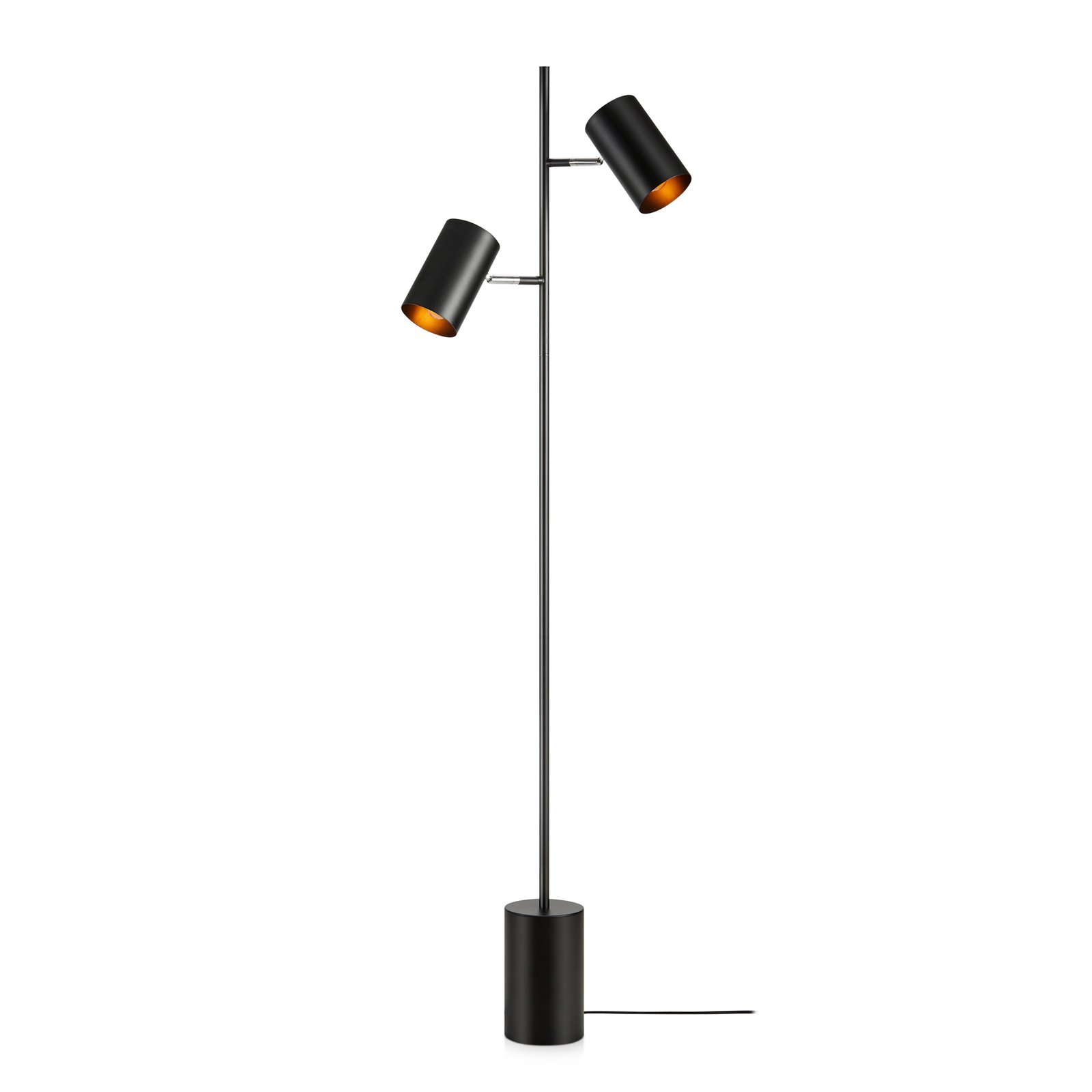 Floor lamp Twin, metal, 2-bulb