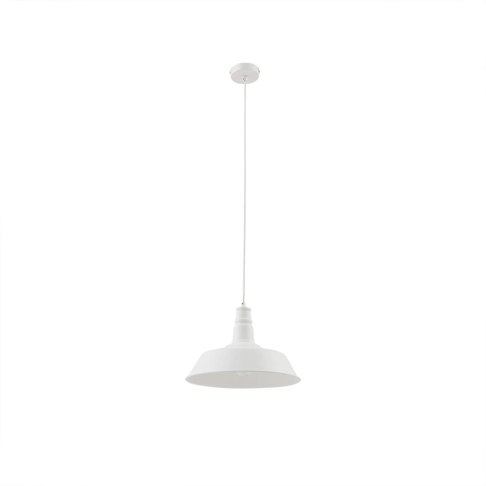 Lindby κρεμαστό φωτιστικό Laylan, λευκό, Ø 36 cm, μέταλλο