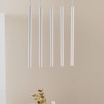 Thin hanglamp, wit, 5-lamps, linear