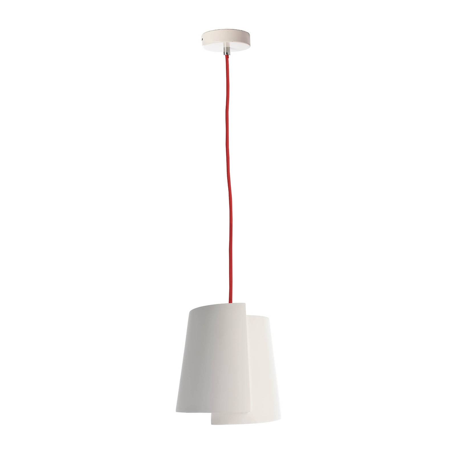 Lampa wisząca Twister II, biała, Ø 28 cm