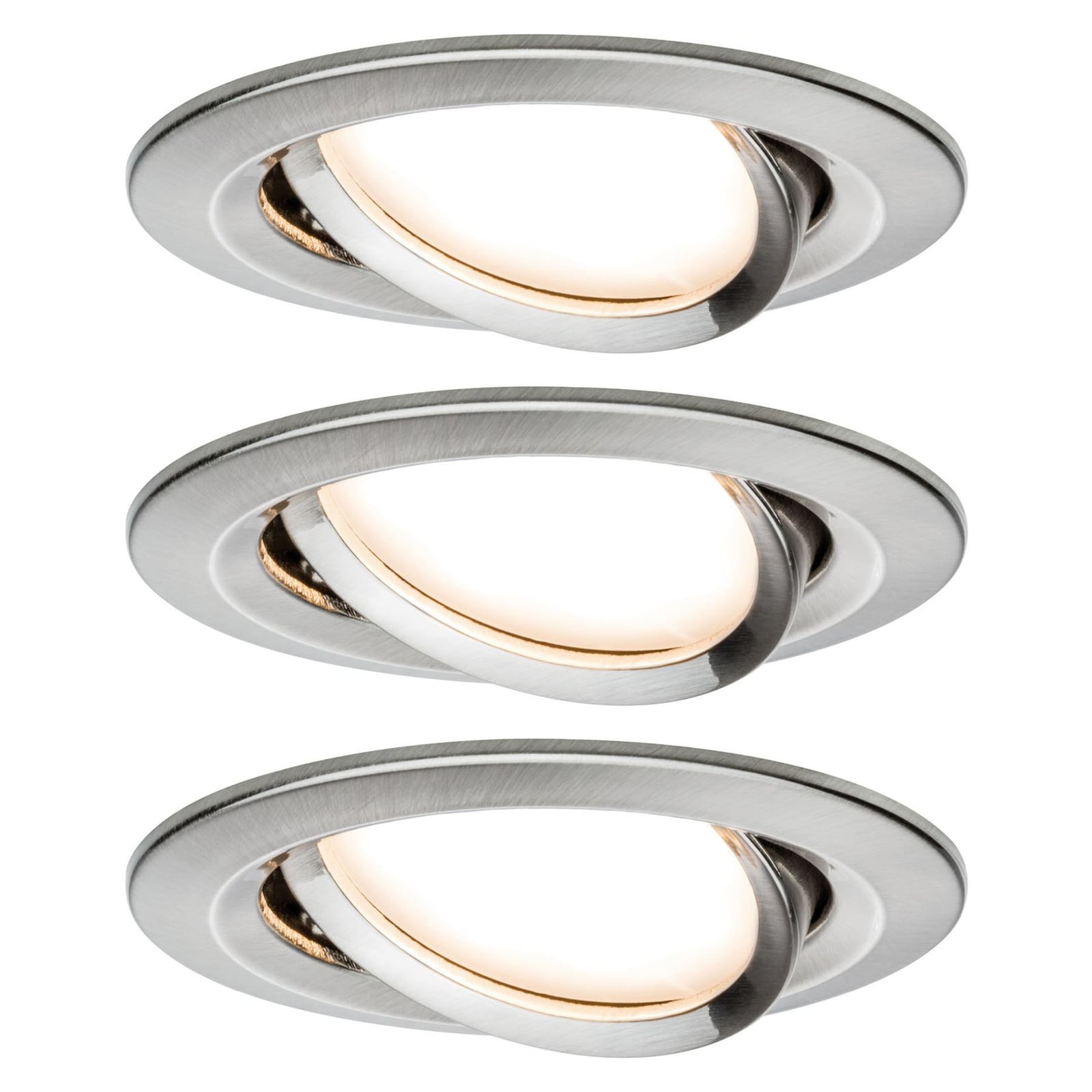 Spot LED Nova Coin de încastru, set de 3 bucăți, orientabil, din fier - Paulmann