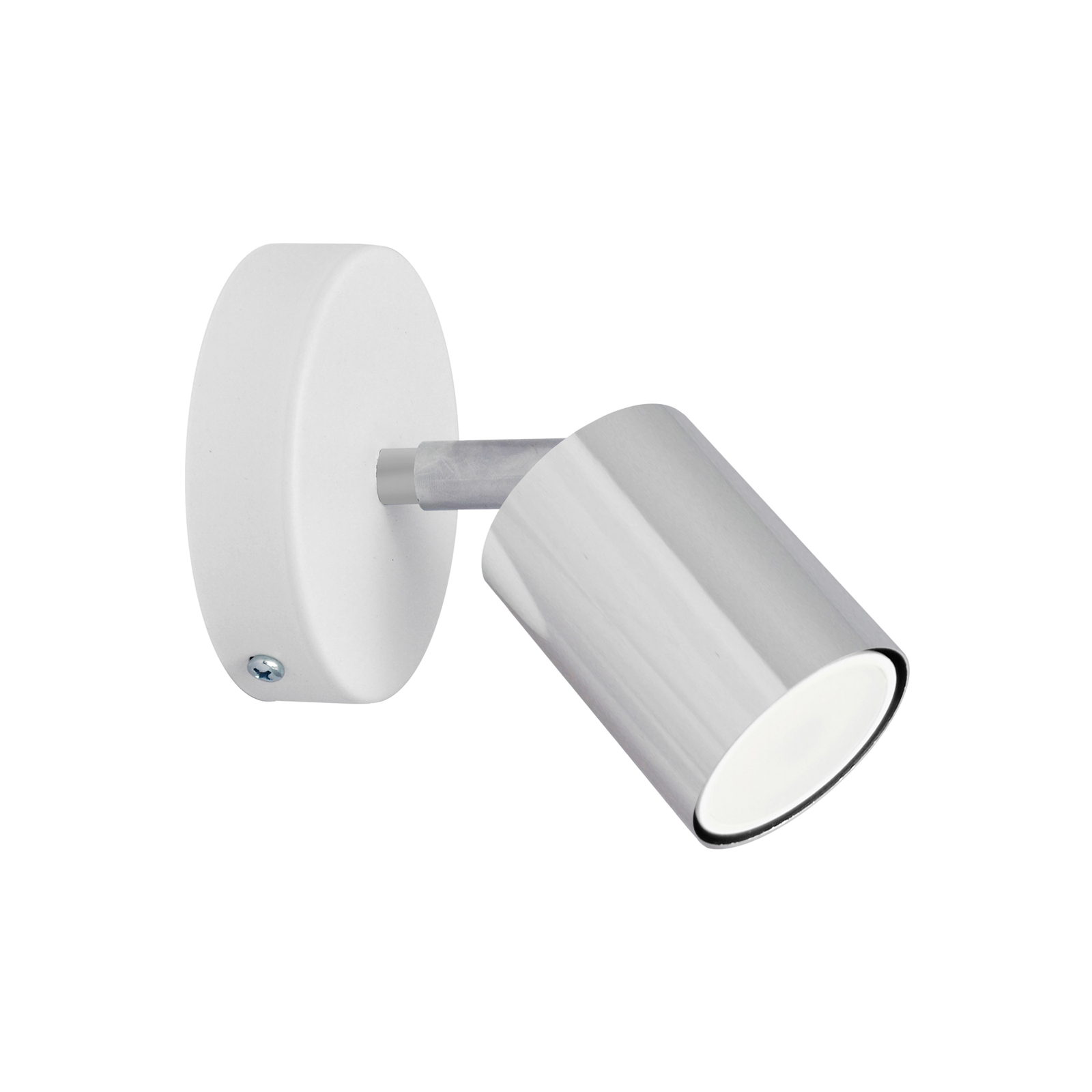 Tune II wall light, white/chrome, metal, E27, Ø 5.5 cm