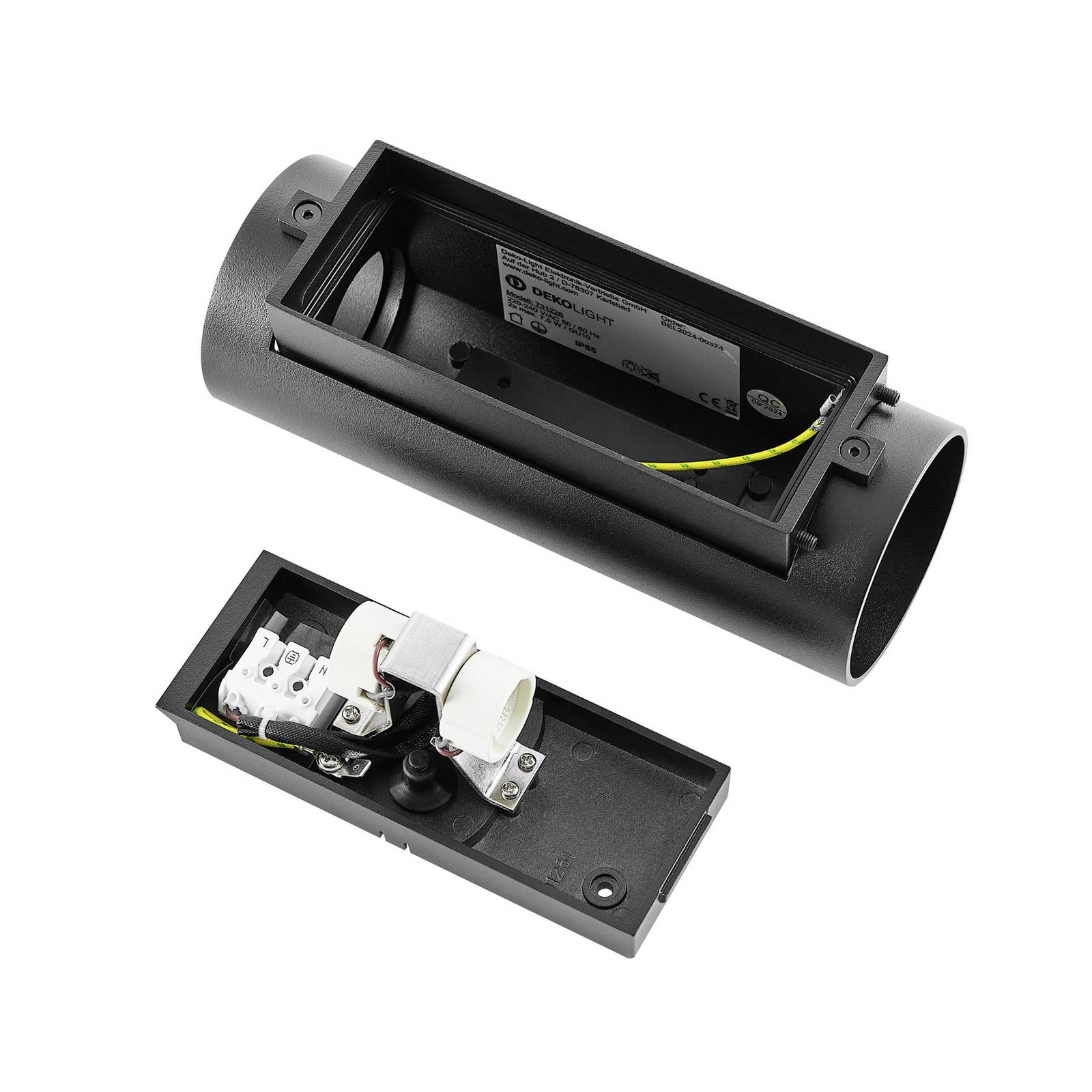 Kinkiet zewnętrzny CAN, czarny, 2-punktowy, Ø 8 cm IP65 metal GU10