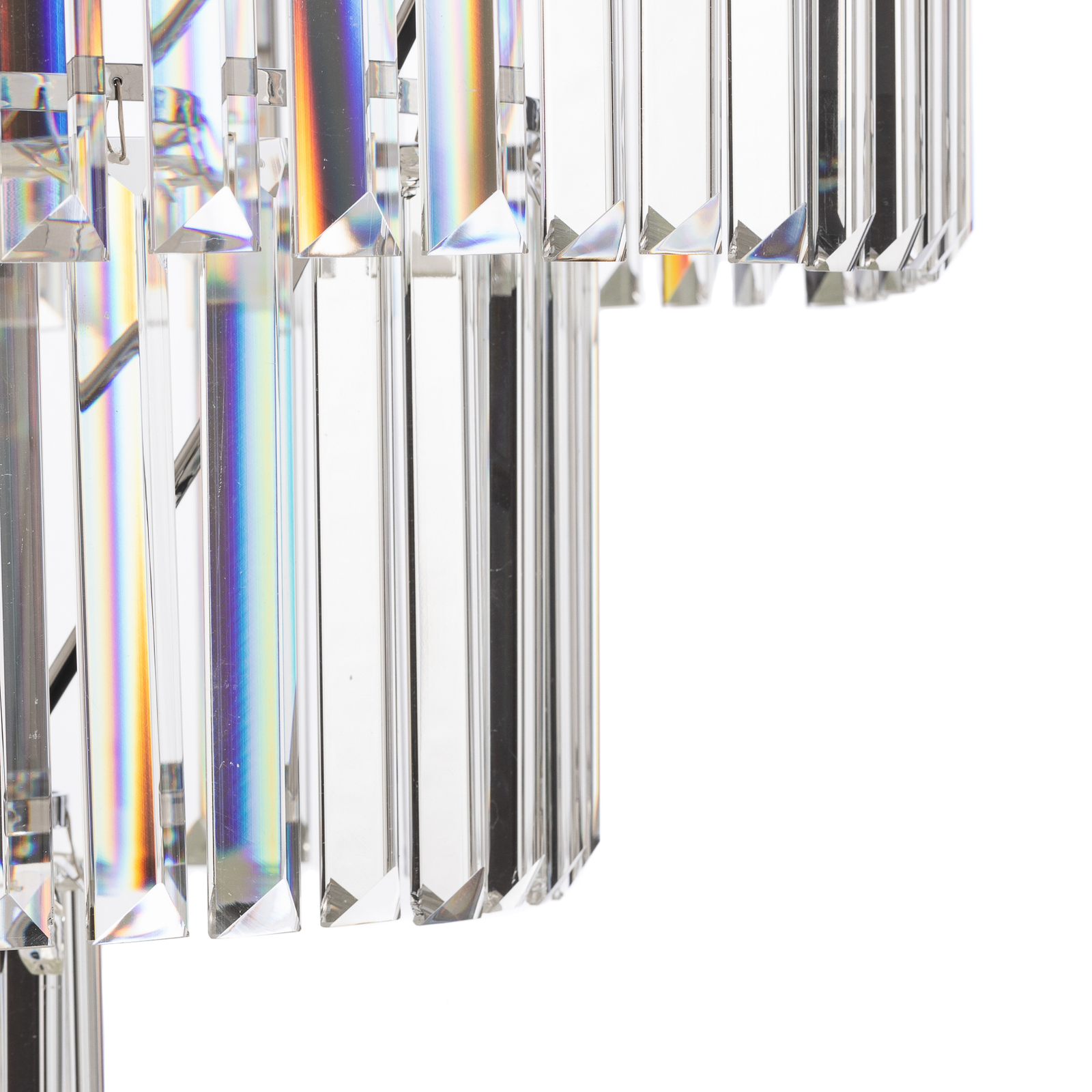Stropní svítidlo Cristal, transparentní/stříbrné, Ø 71 cm