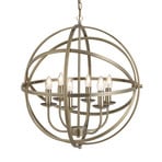 Orbit hanging light with a cage design