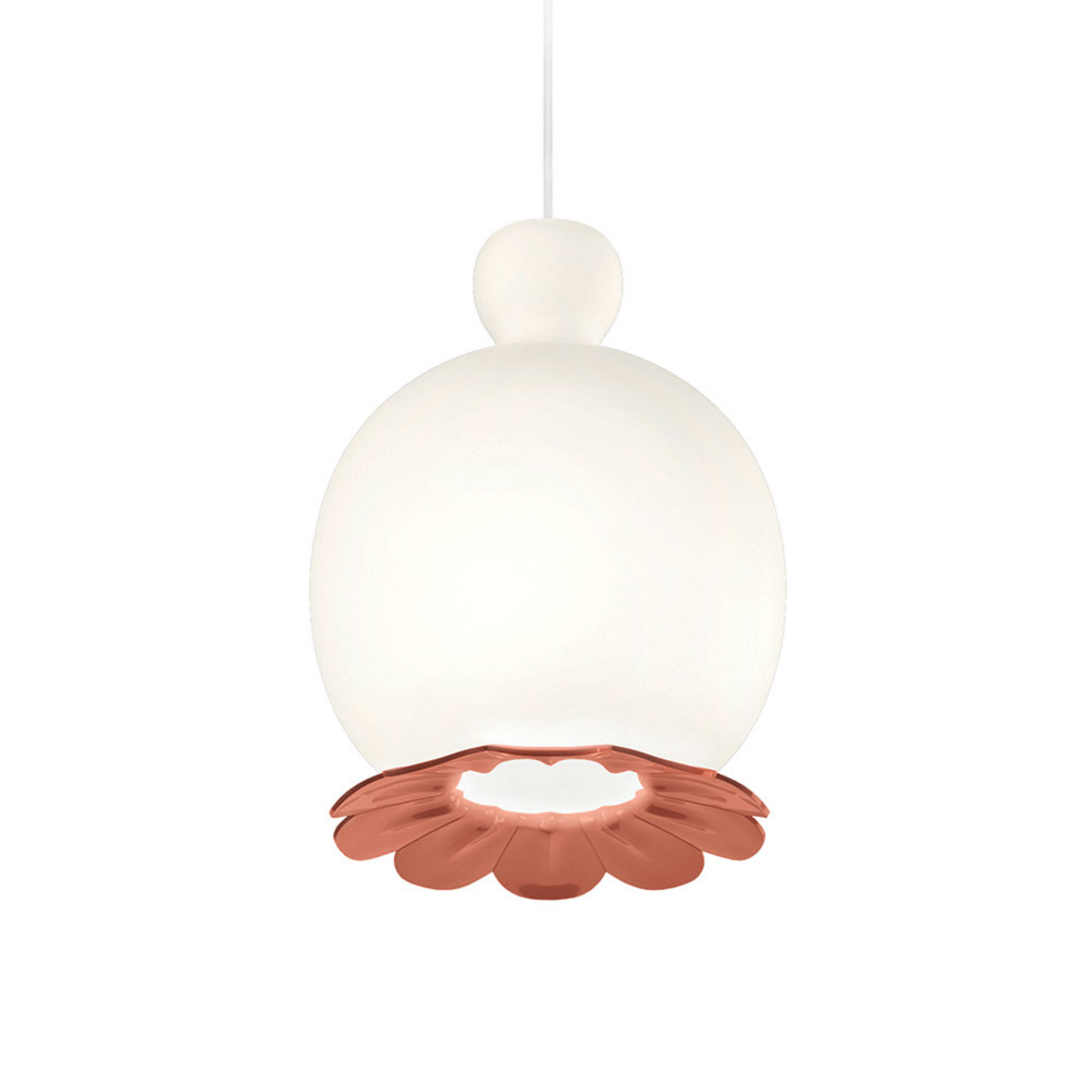 kdln Opyo suspension, rose corail, Ø 22 cm,  verre