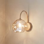 Wandlamp Lava, beige, glas, hoogte 21 cm, G9