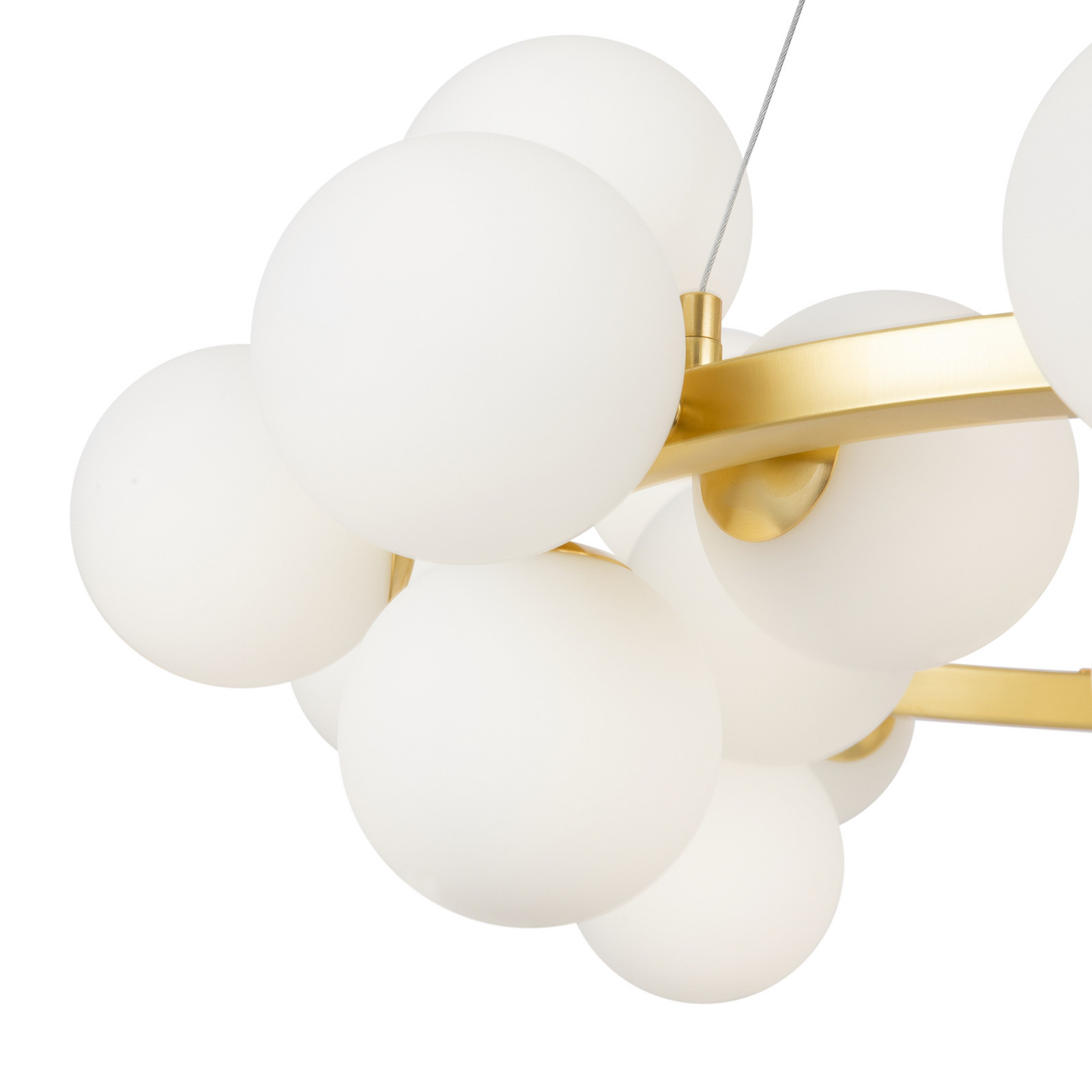 Maytoni Dallas lampă suspendată 25-light rotundă aurie - Camera de zi / sufragerie - modern - auriu alb mat - Metal