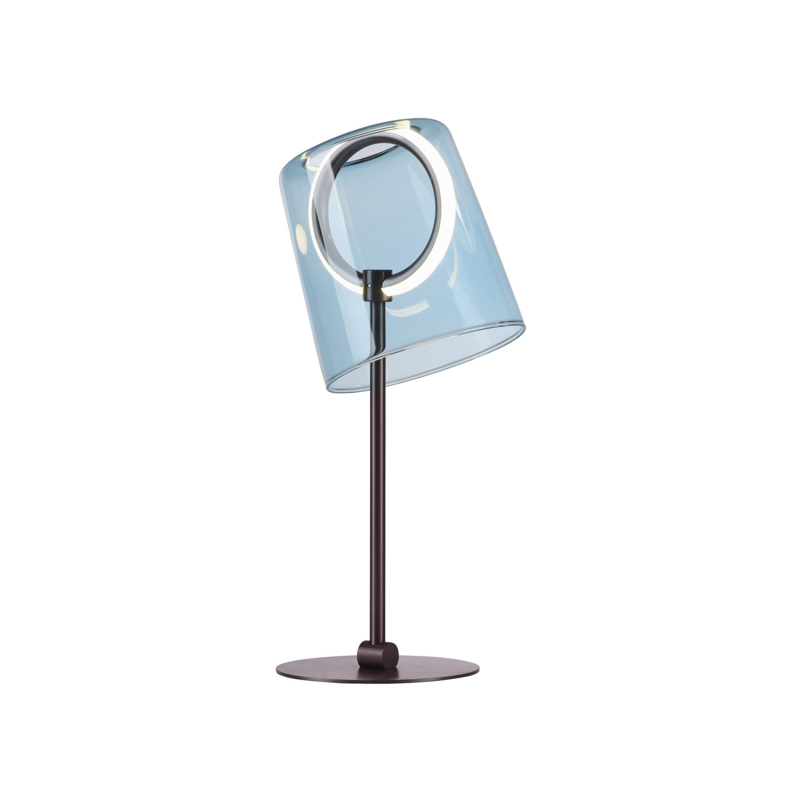 Paul Neuhaus LED tafellamp Zula, blauw, hoogte 42 cm