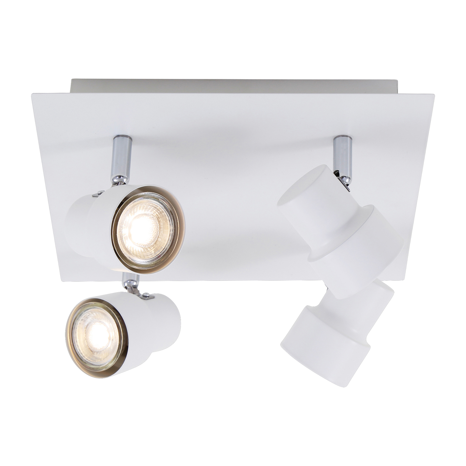 Plafón LED 2861-046, giratorio, 4 luces, blanco