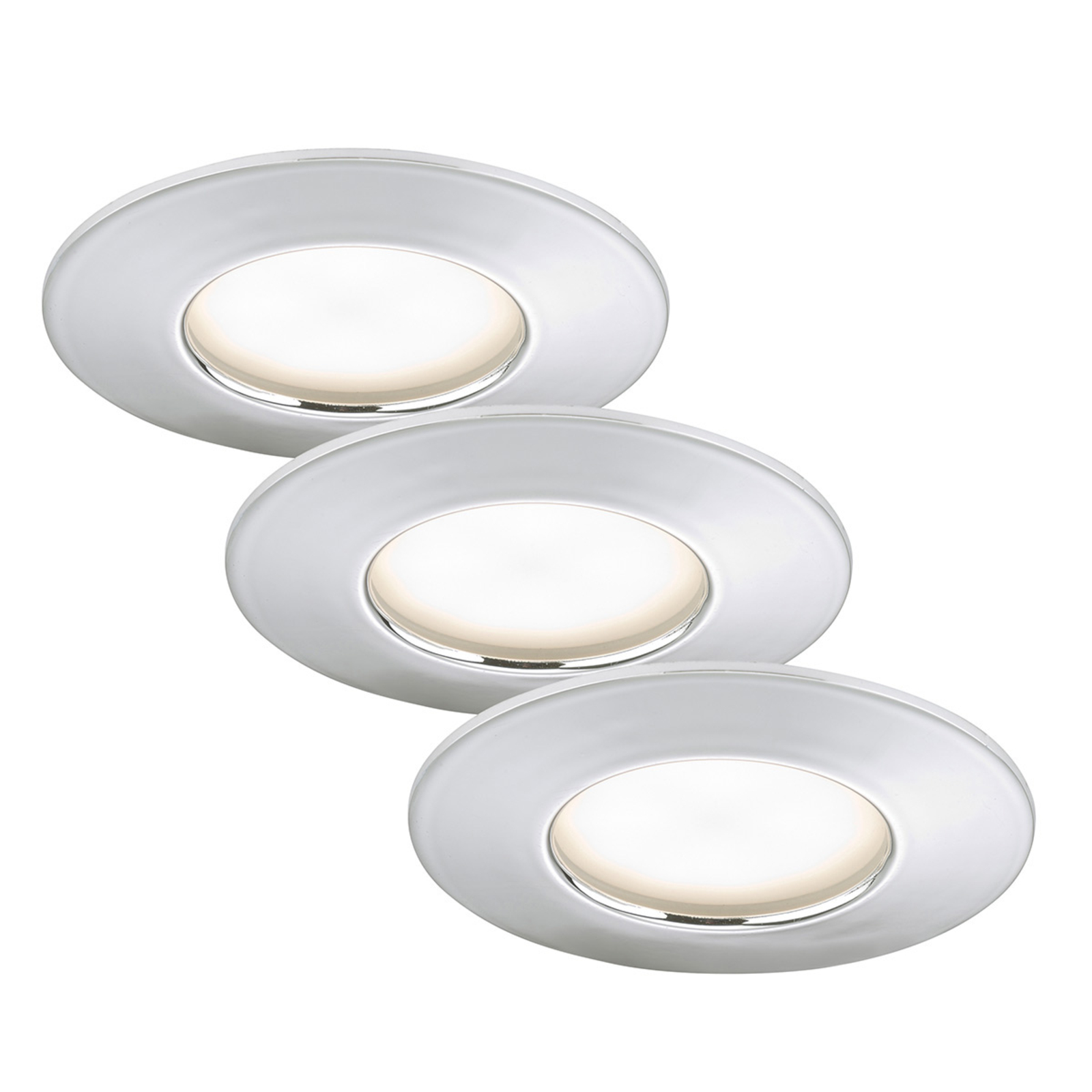 3er Set LED-Einbaustrahler Nikas IP44