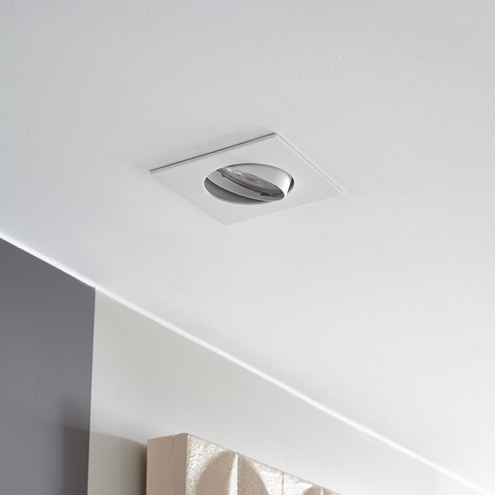 Prios Downlight Fibur, white, 9 cm