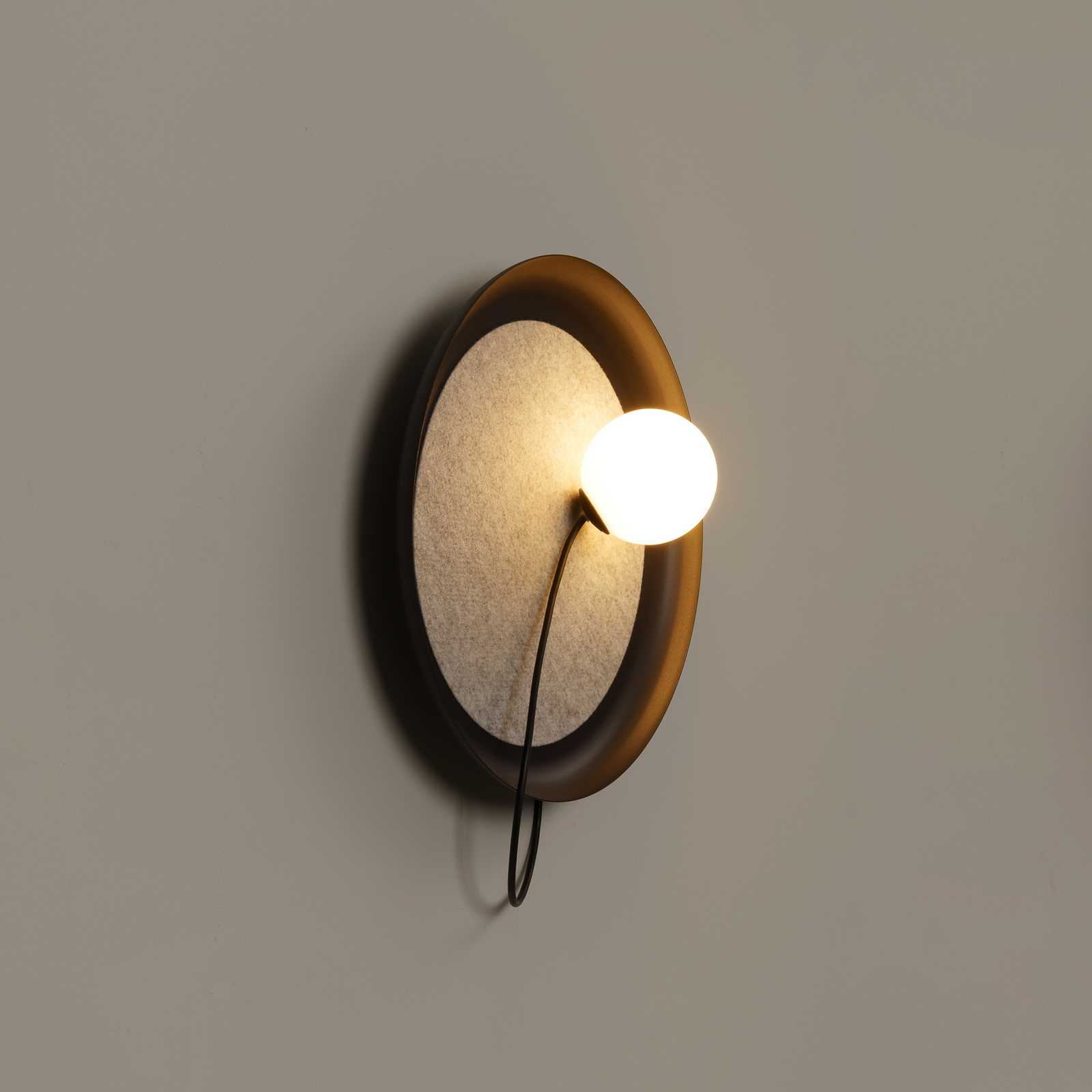 Milan Žičana zidna svjetiljka Ø 38 cm antracit
