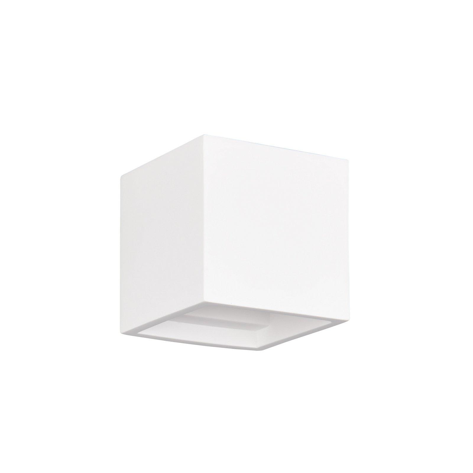 Candeeiro de parede Dadi, branco, largura 11 cm, gesso