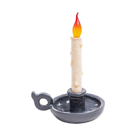 SELETTI Grimm Bugia Dekotischlampe Kerzenform grau
