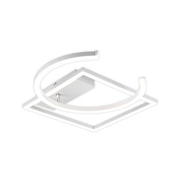 Lindby Coljana LED plafondlamp vierkant/cirkel wit