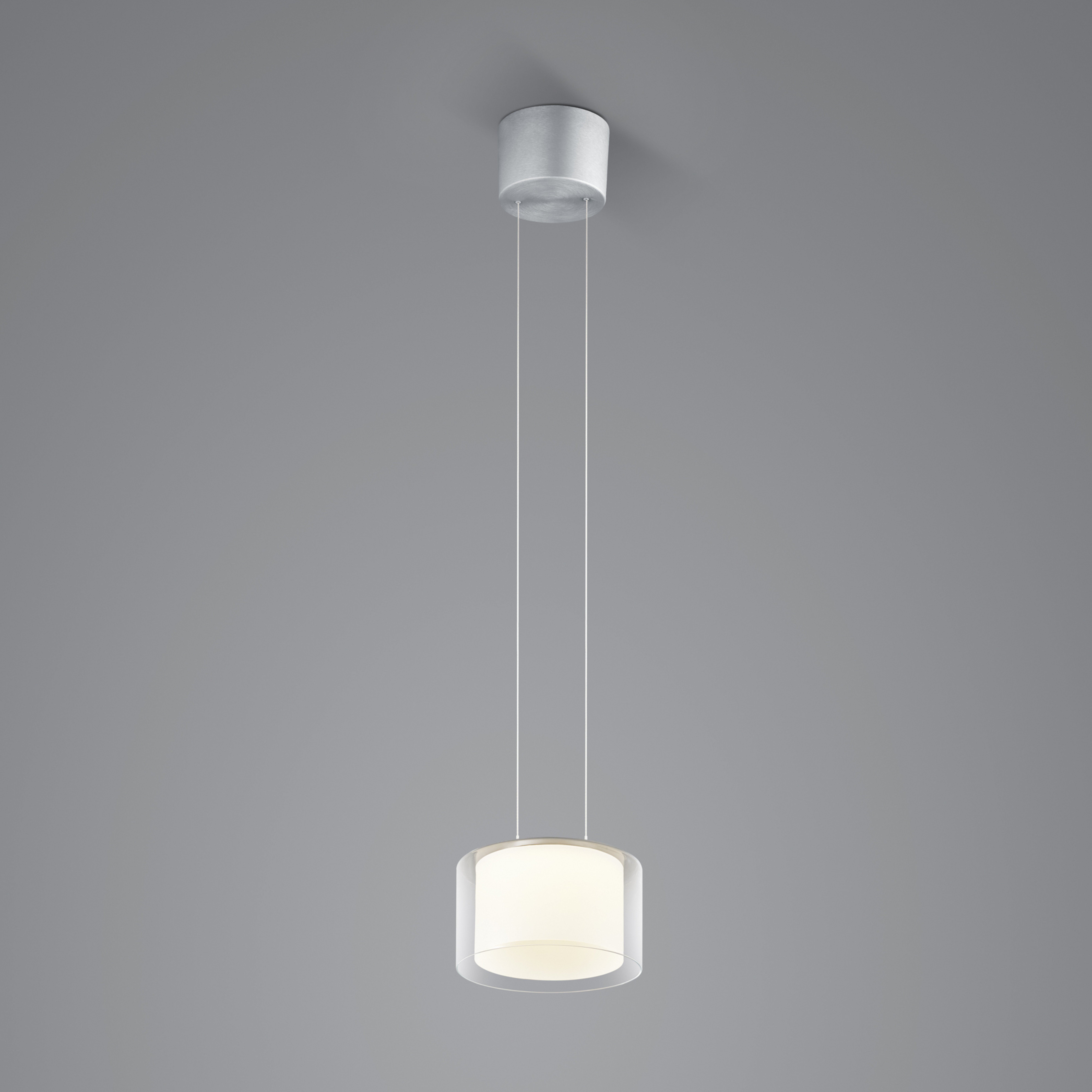 BANKAMP Grand Clear LED-Hängeleuchte, 1fl, Ø 20 cm