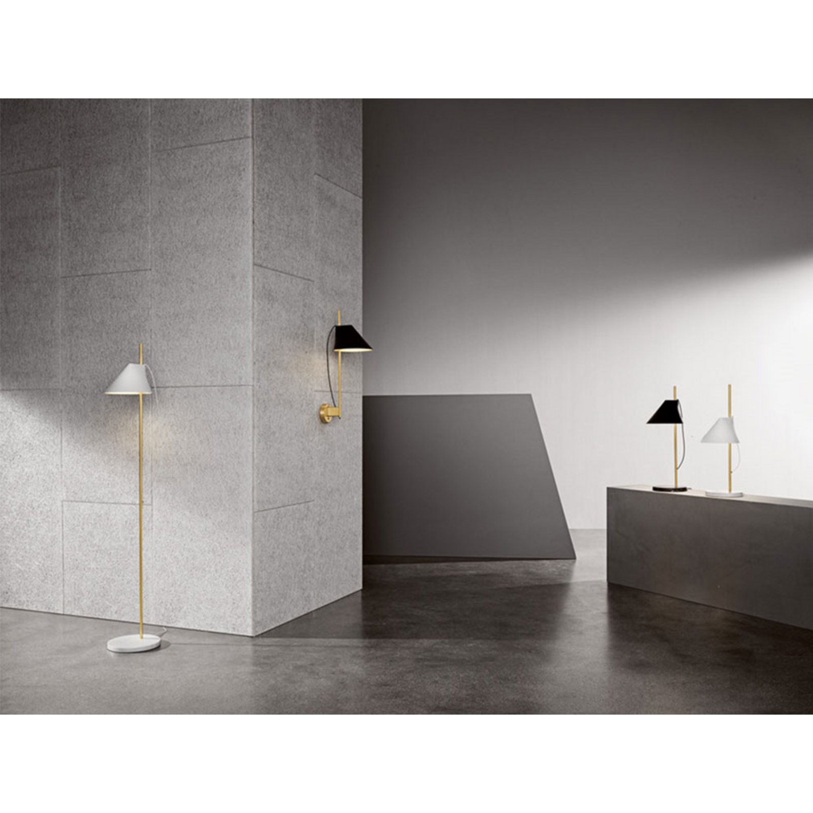 Yuh Wall Lamp Black/Brass - Louis Poulsen