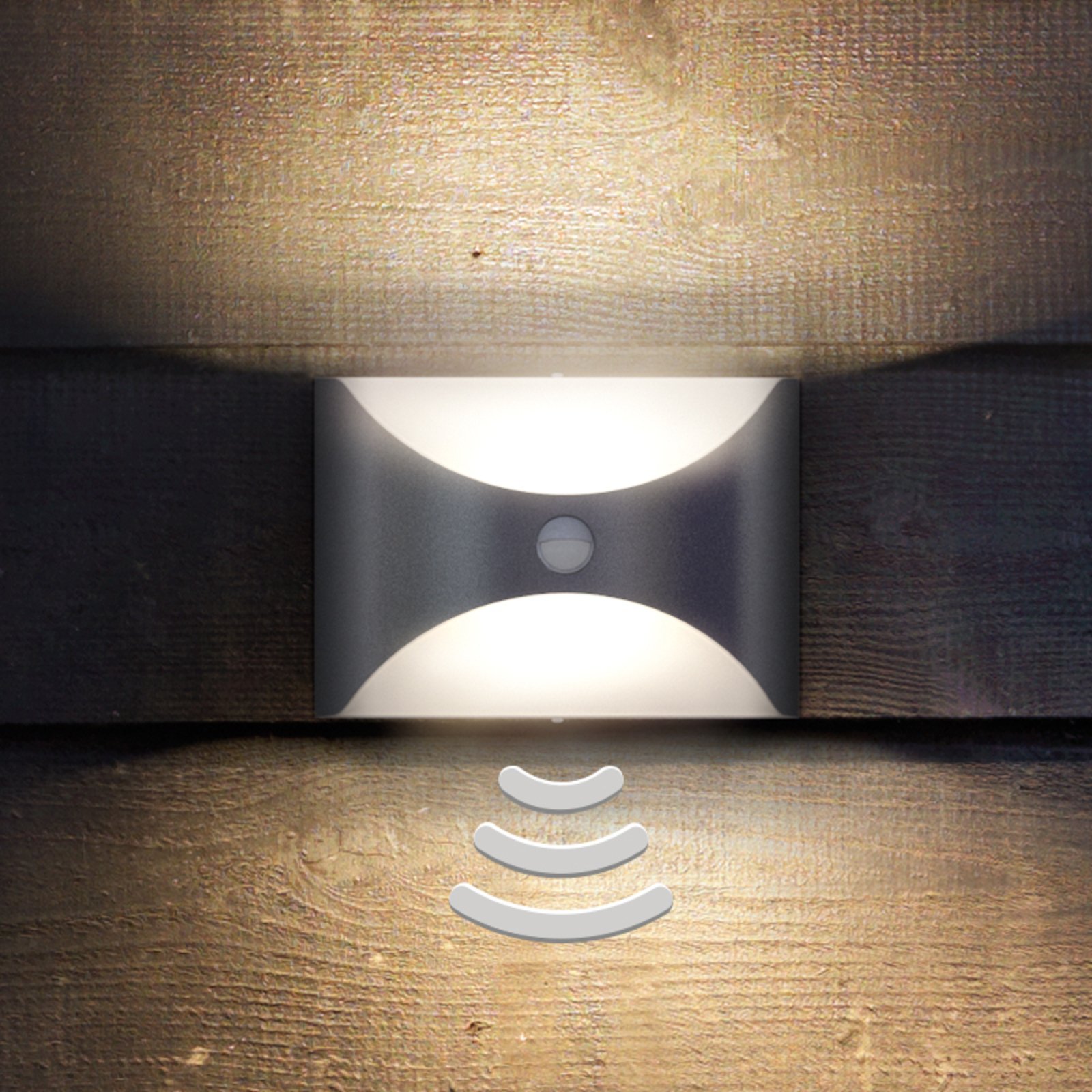 Външна стенна лампа Philips Herb LED с инфрачервен сензор