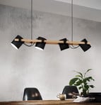 Lampă suspendată Hornwood, 4 becuri, pivotantă