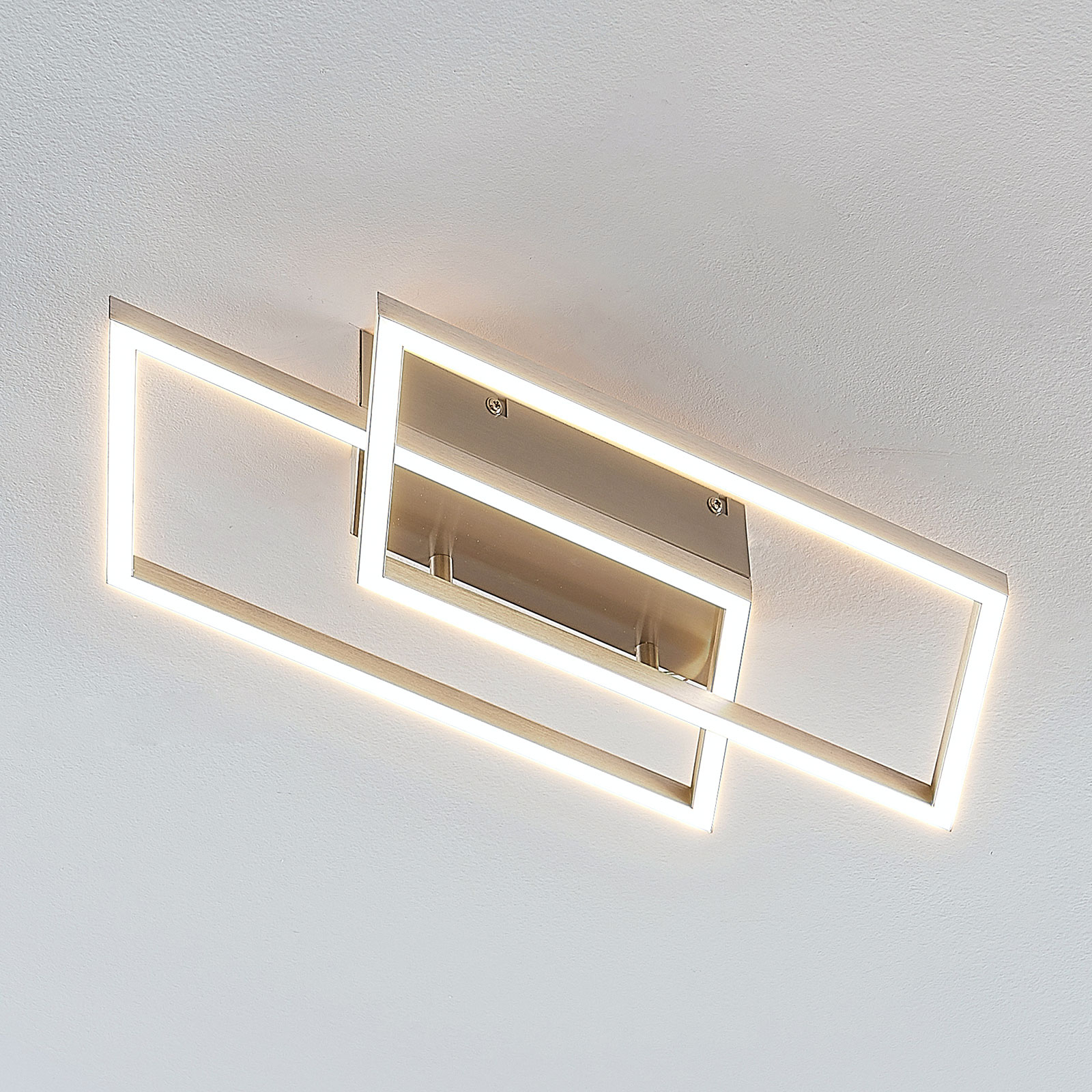 LED-Deckenlampe Quadra, dimmbar, 2-flg., 53,8 cm