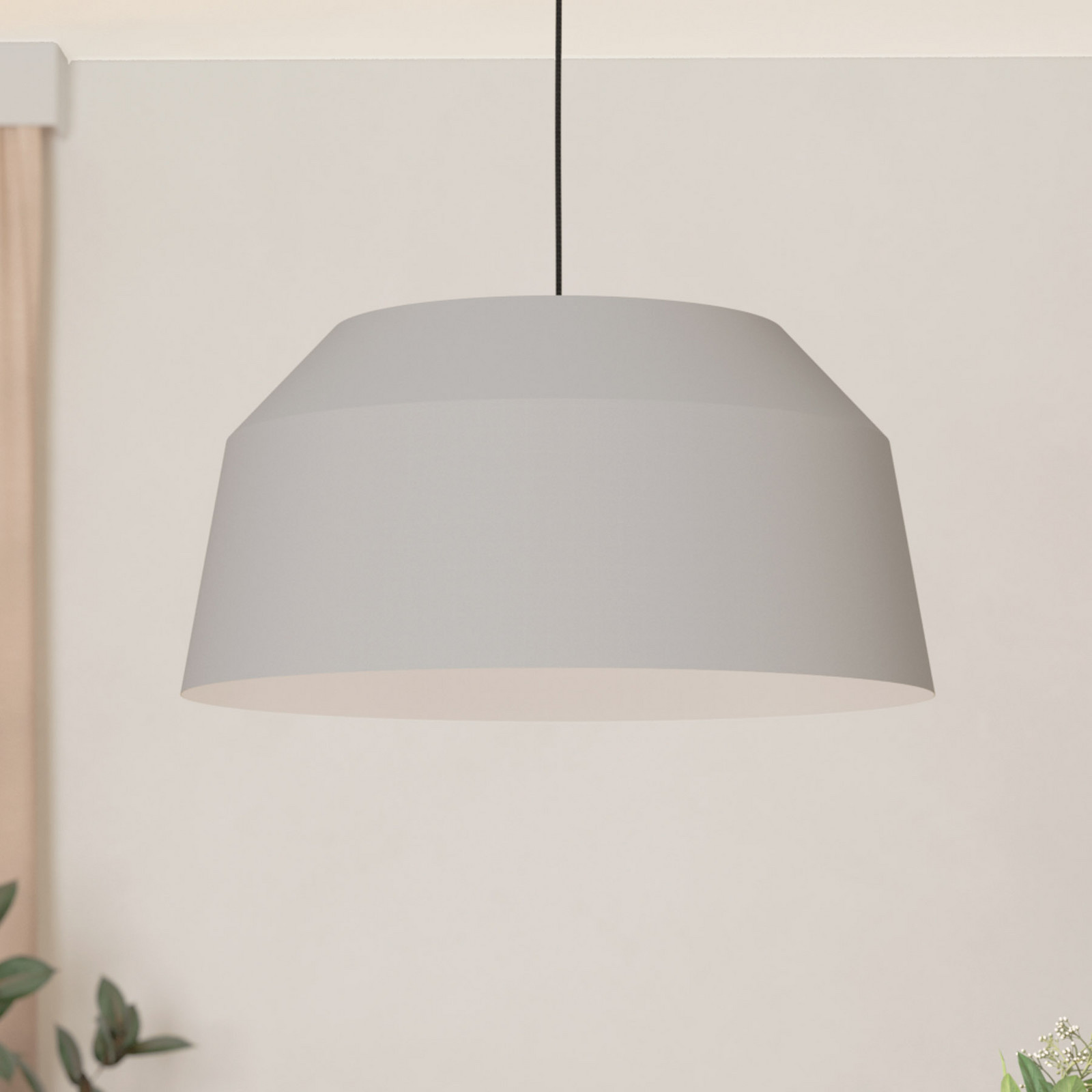 EGLO Suspensie Contrisa în gri cu o singură lumină Ø 52 cm - Camera de zi / sufragerie - Scandinavă - Metal