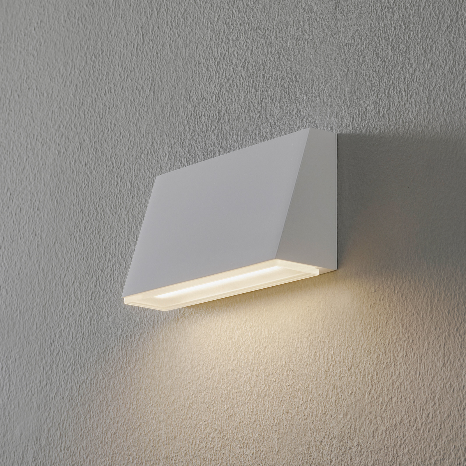 BEGA 50071 wall lamp trapezium 3,000K 18cm white