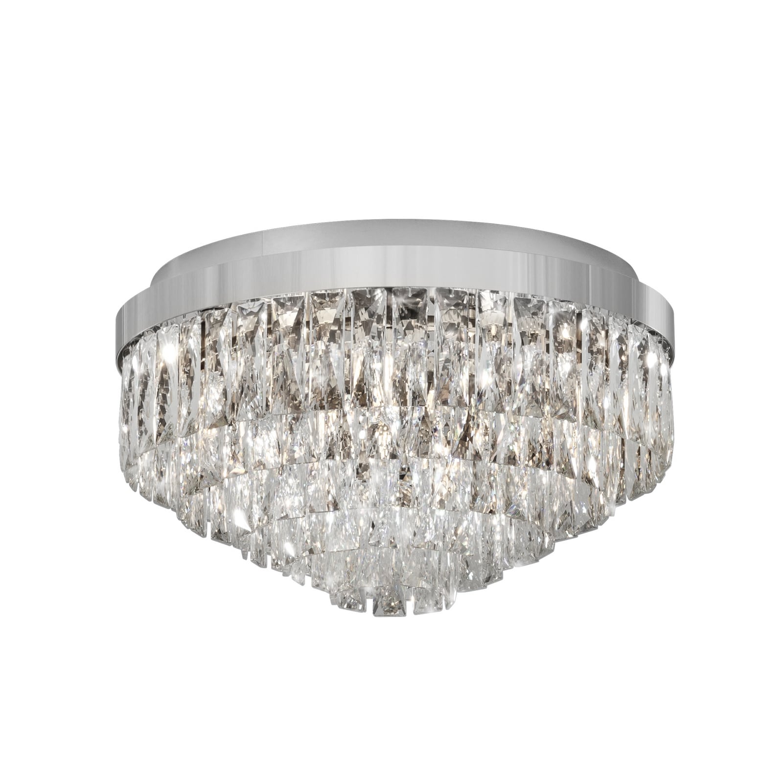 Plafonnier Valparaiso chromé Ø 48 cm en métal - Stars of Light