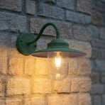 Lindby Bilma outdoor wall light, green, glass, 29 cm high