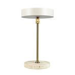 Moonlight LED-bordlampe med batteri, beige, metal, 3.000 K – Dyberg Larsen
