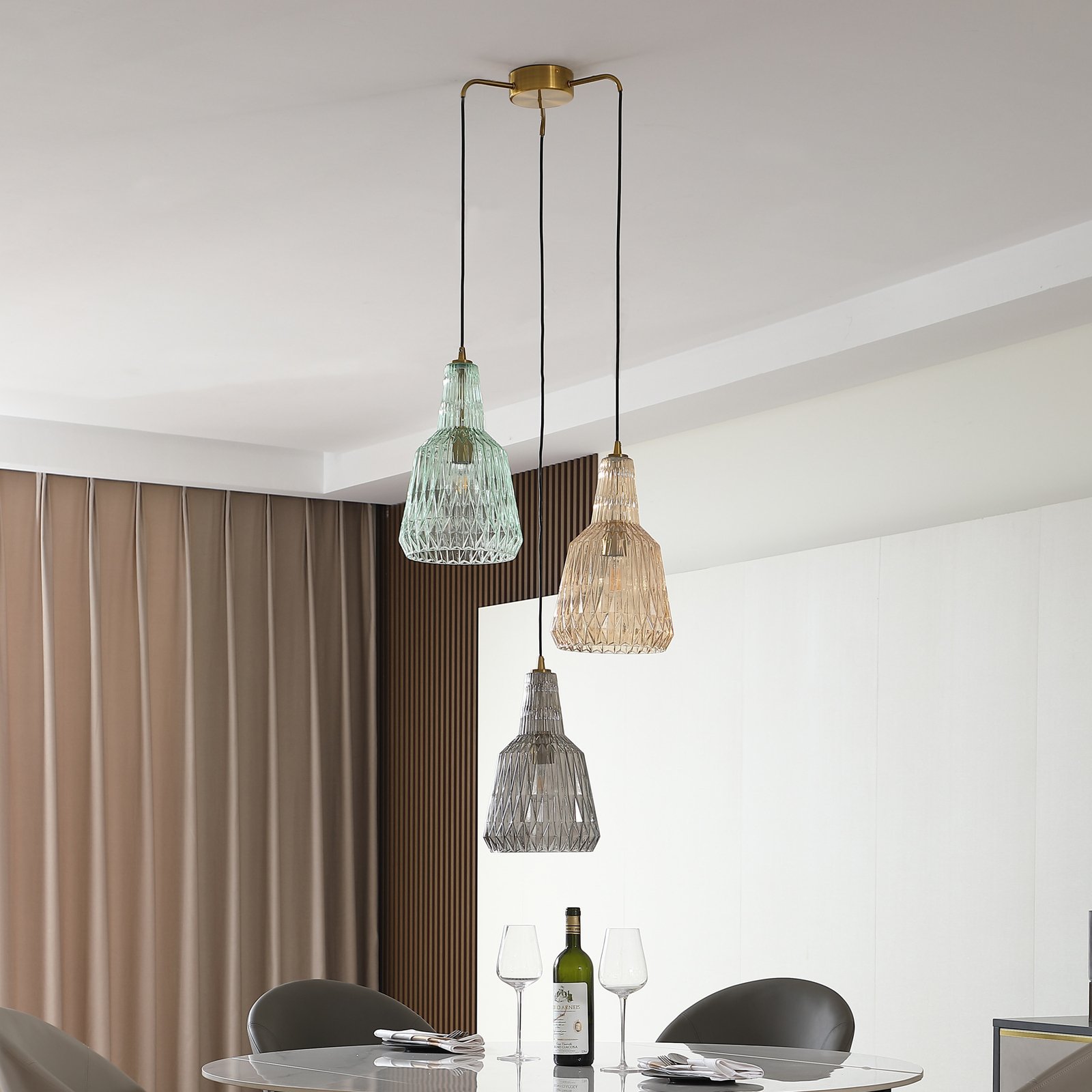 Belarion 3 Cluster Candeeiro suspenso Multicolorido - Lindby