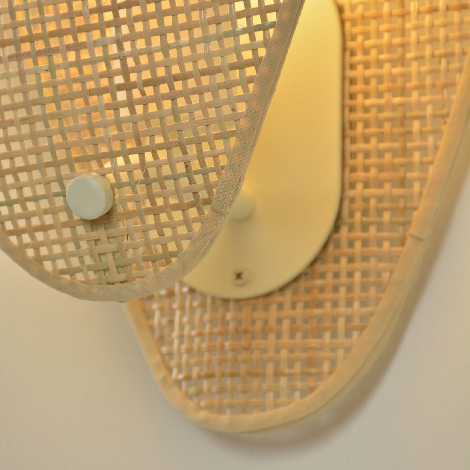 MARKET SET Aplique de pared Coquillage, color natural, 33 cm, ratán