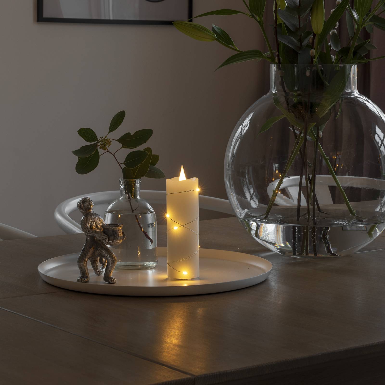 E-shop LED vosková sviečka biela Farba svetla teplá biela 12,7 cm