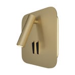 Maytoni los 176 LED-Wandlampe, 3.000K, eckig, gold