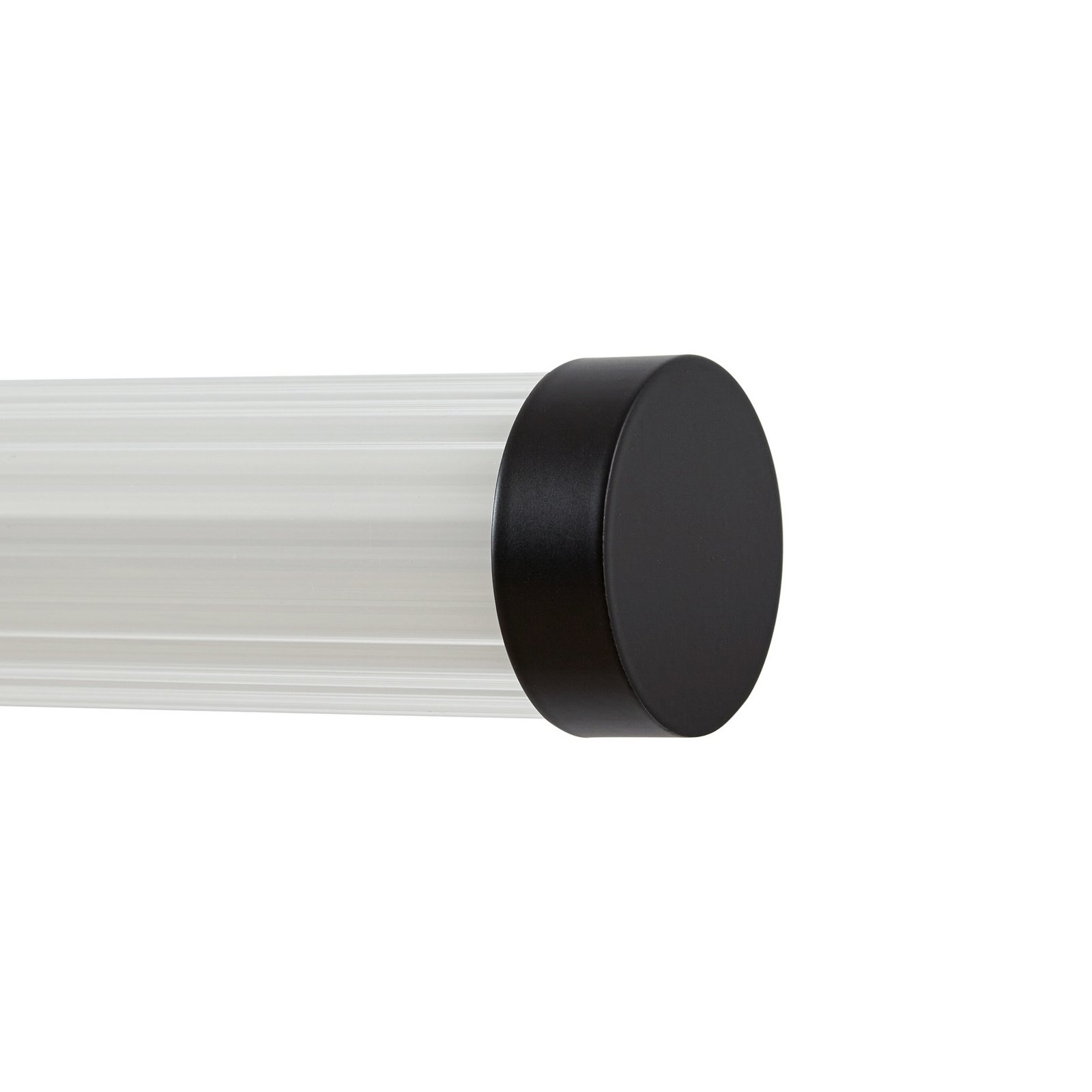 Lucande Melisa LED wall light, black, 90 cm, CCT, IP44