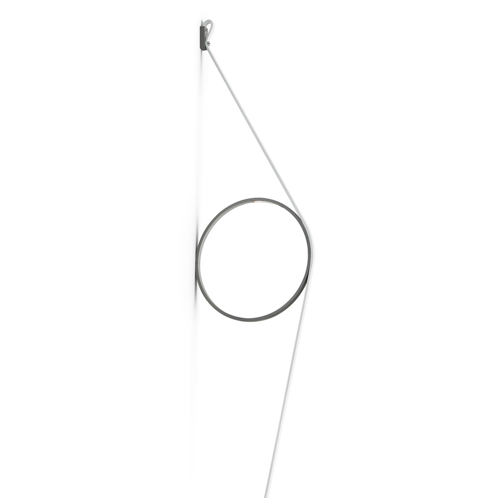 FLOS Wirering hvit LED-vegglampe svart ring