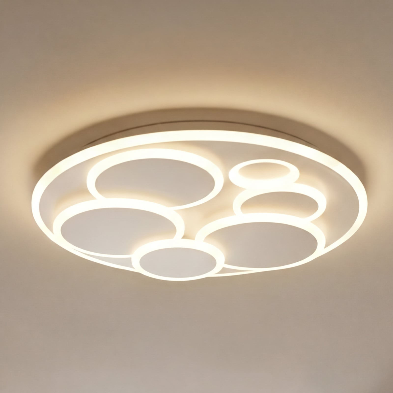 Plafonieră LED Dots, alb, Ø 50 cm, metal/acril, CCT